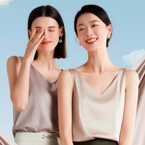 简云 宽松冰丝缎面吊带背心 多色